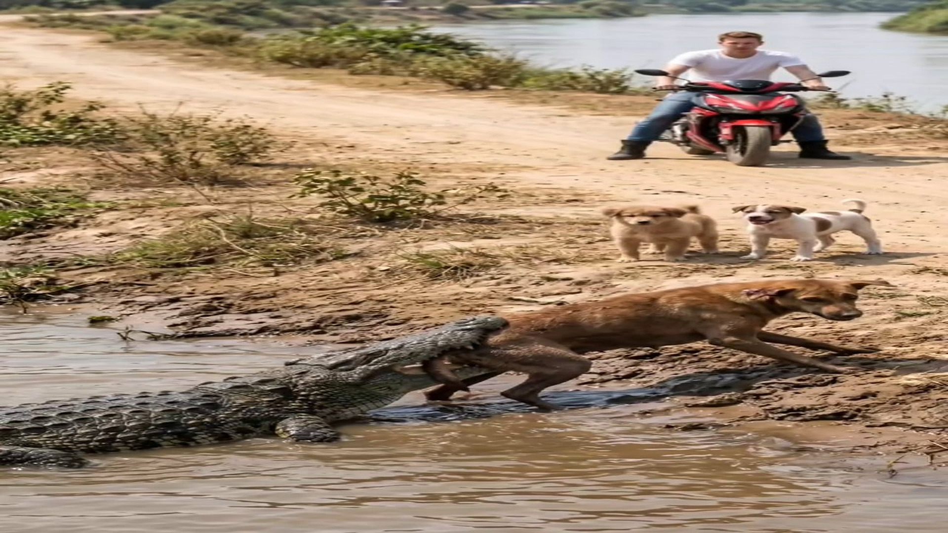 Full Video : N1606016_A Mother s Fight Against a River Monster Unbelievable Rescue!
