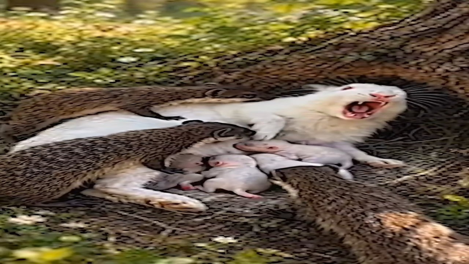 Full Video : N0508015_K A mother rabbit was being pecked by three mongooses a kind man rescued