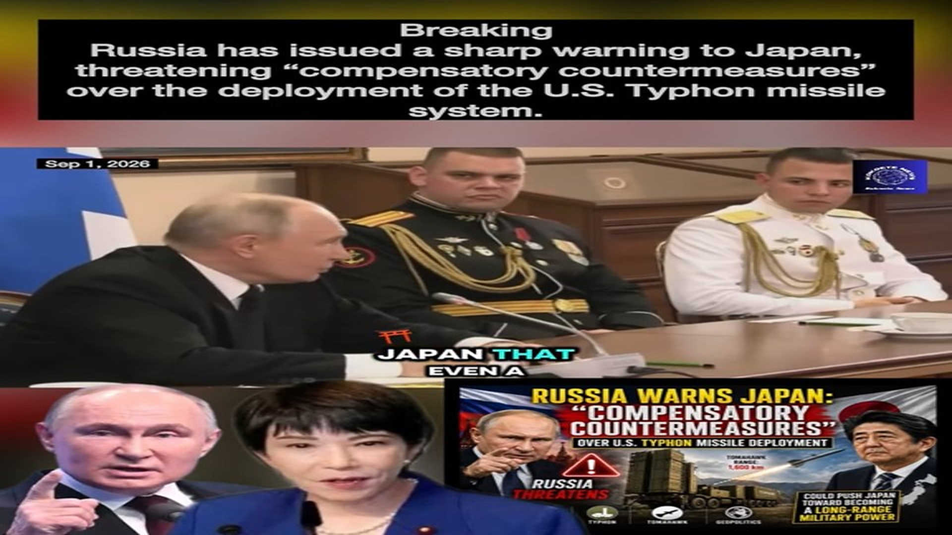 Parte 2 : N0309044_Russia warns Japan over U.S. Typhon missiles, citing security risks and possible countermeasures. #R_part2